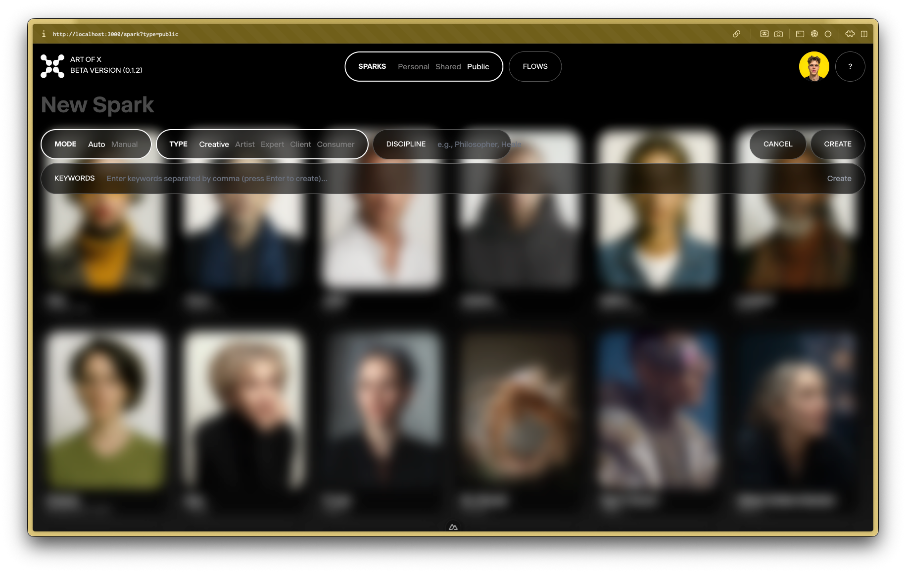 Add Spark modal showing the setup form